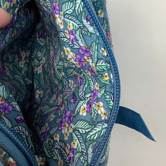 Vera Bradley crossbody purse sloth fabric blue purple Hanging Around - Picture 6 of 12